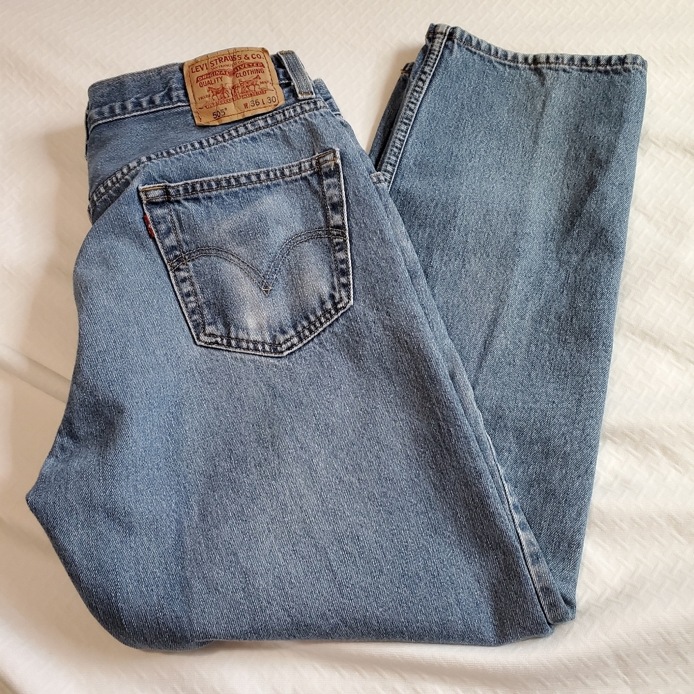 Levi's 505 Regular Fit Jeans Blue Size 36 30